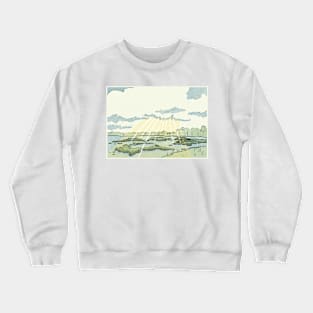 Woodbridge, Suffolk - Riverside Landscape Crewneck Sweatshirt